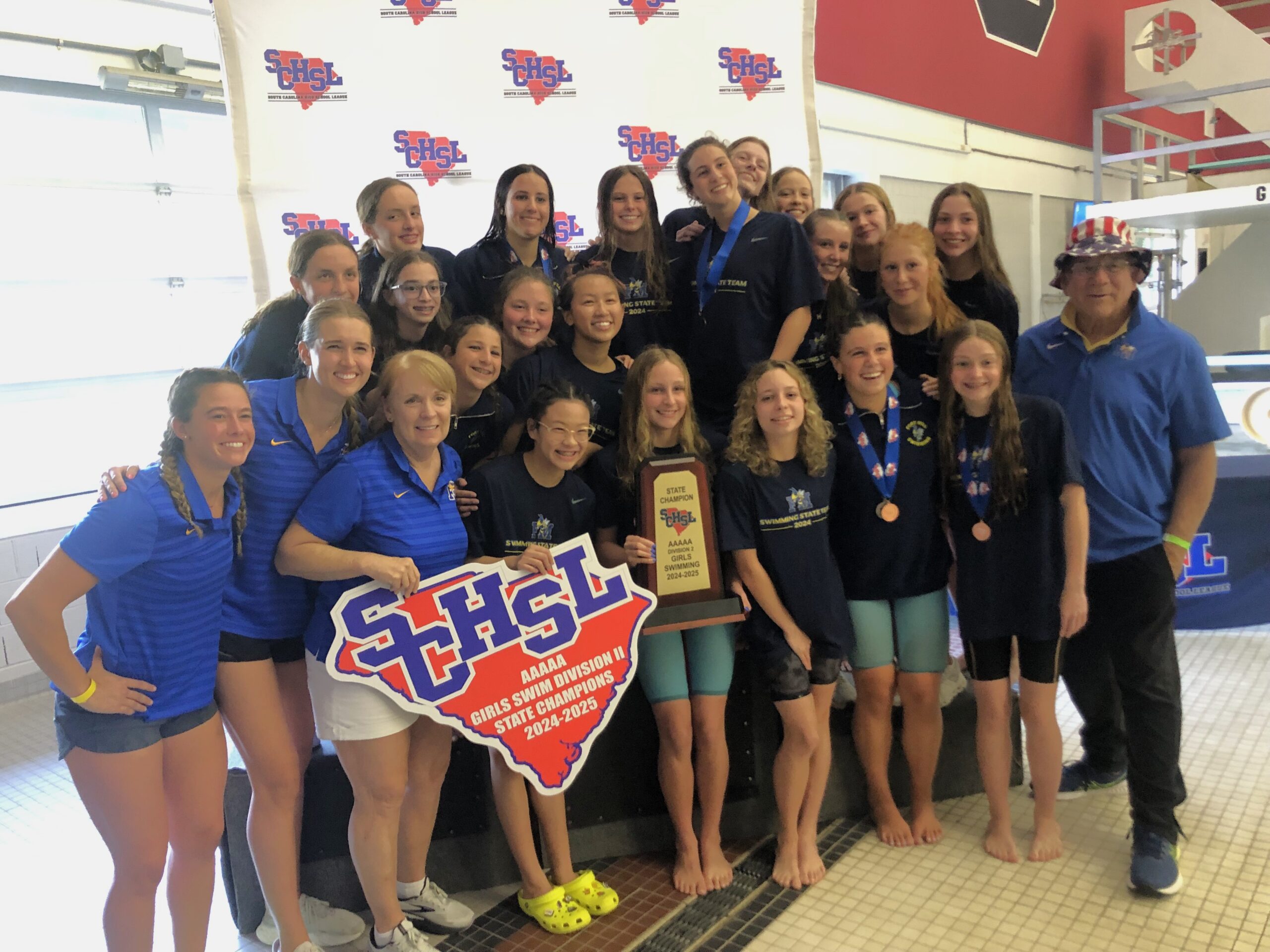 Three-peat! Fort Mill girls swimming wins third consecutive state title